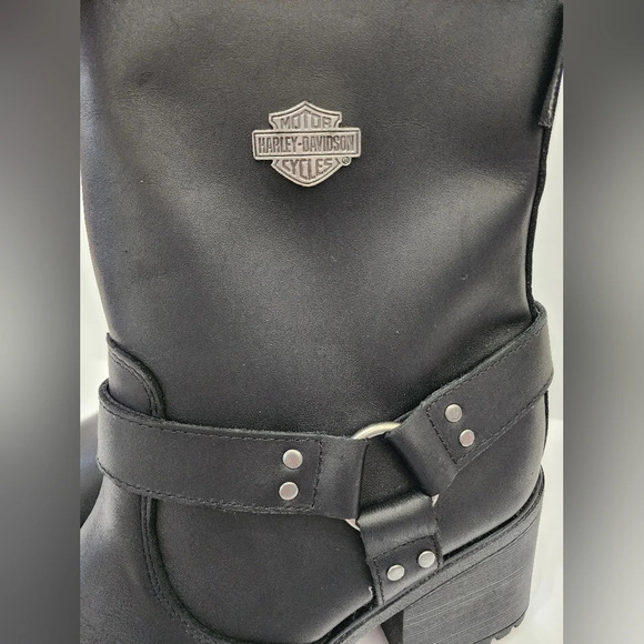 Harley-Davidson Womens Black Howell Harness Biker Boots Waterproof, sz 9.5 - Picture 12 of 14